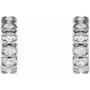 1/2 ct Diamond French-Set Hoop Earrings