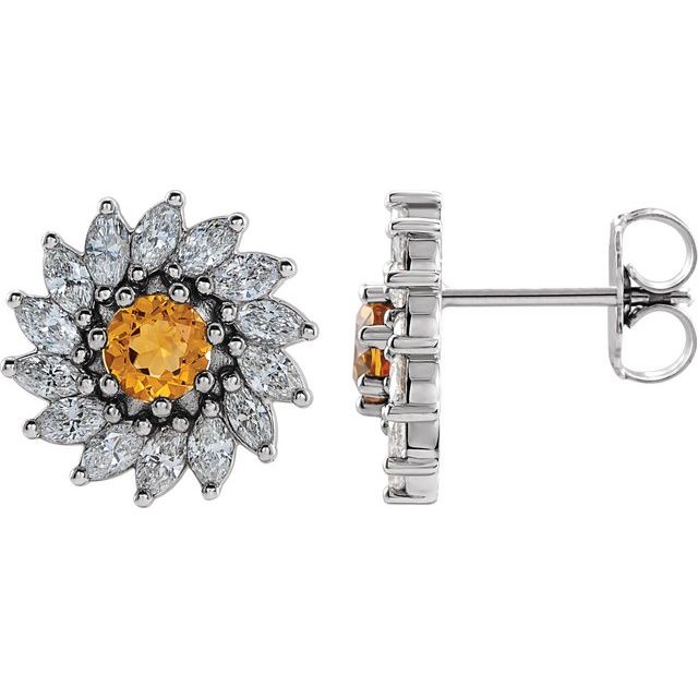 14k-rose--natural-peridot-&-7/8-ctw-natural-diamond-earrings