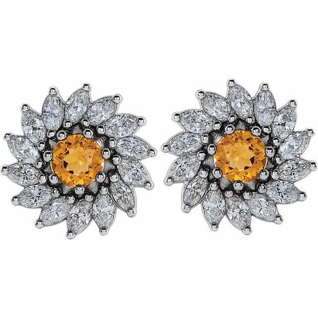 sterling-silver--natural-white-sapphire-&-7/8-ctw-natural-diamond-earrings