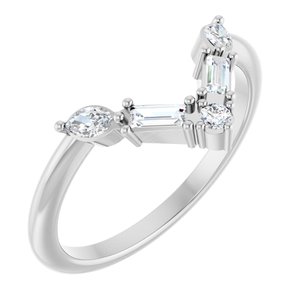 1/4 ct Diamond Multi-Stone V Bar Ring