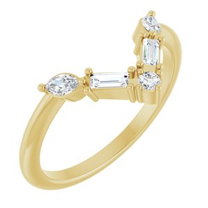 1/4 ct Diamond Multi-Stone V Bar Ring