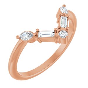 1/4 ct Diamond Multi-Stone V Bar Ring