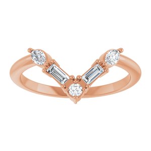 1/4 ct Diamond Multi-Stone V Bar Ring