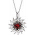 sterling-silver-natural-mozambique-garnet-&-5/8-ctw-natural-diamond-halo-style-16-18"-necklace