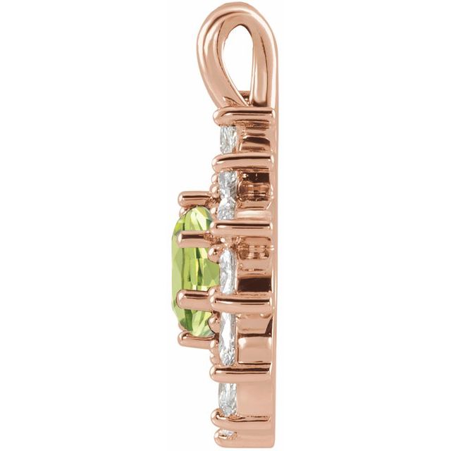 14k-rose-natural-peridot-&-5/8-ctw-natural-diamond-halo-style-pendant