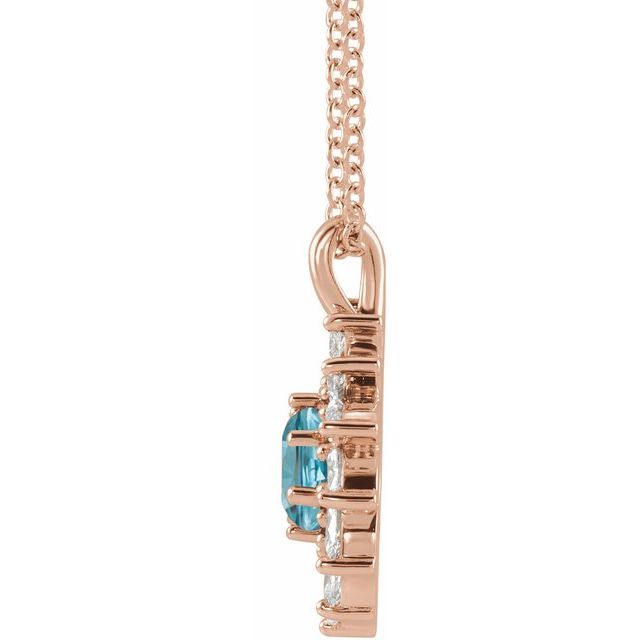 14k-rose-natural-blue-zircon-&-5/8-ctw-natural-diamond-halo-style-16-18"-necklace
