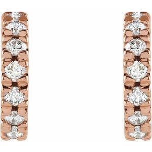 1/2 ct Diamond French-Set Hoop Earrings