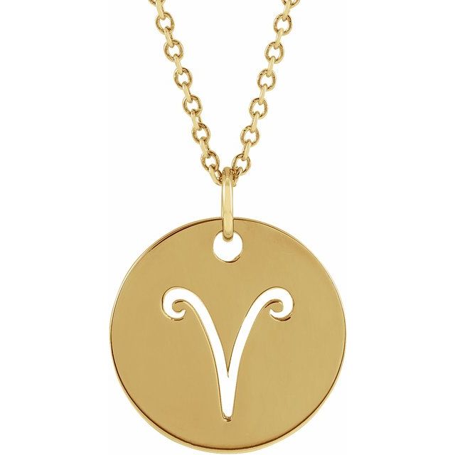 14k-yellow-aries-zodiac-disc-16-18"-necklace