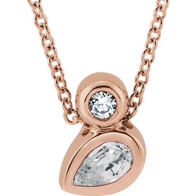 14k-rose--pear-natural-white-sapphire-&-.03-ct-natural-diamond-16-18"-necklace