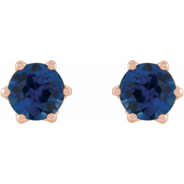 14k-rose--natural-blue-sapphire-&-.03-ctw-natural-diamond-crown-earrings