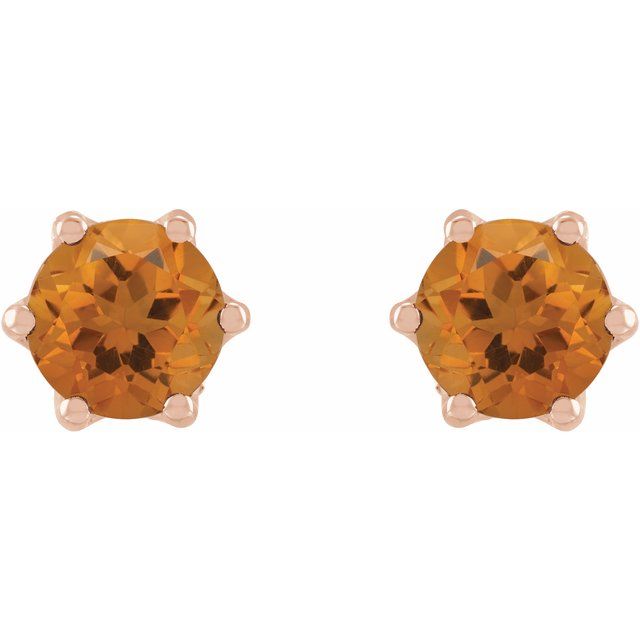 14k-rose--natural-citrine-&-.03-ctw-natural-diamond-crown-earrings