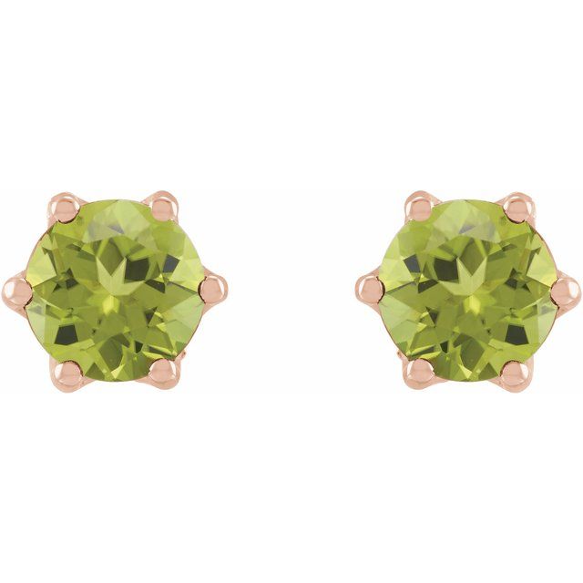 14k-rose--natural-peridot-&-.03-ctw-natural-diamond-crown-earrings