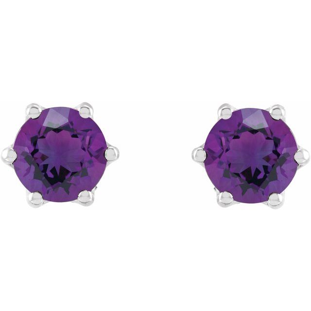 sterling-silver--natural-amethyst-&-.03-ctw-natural-diamond-crown-earrings