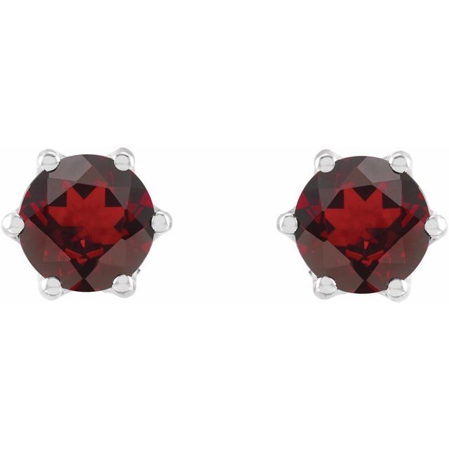 14k-white--natural-mozambique-garnet-&-.03-ctw-natural-diamond-crown-earrings