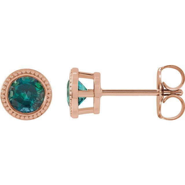 14K Yellow Gold|Natural Blue Zircon|3 mm
