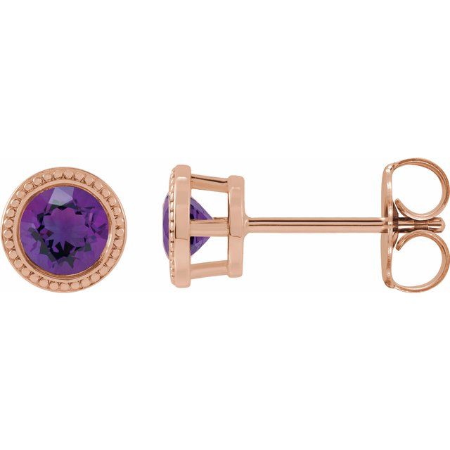 14K Yellow Gold|Natural Blue Zircon|3 mm