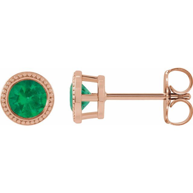14K Yellow Gold|Natural Blue Zircon|3 mm