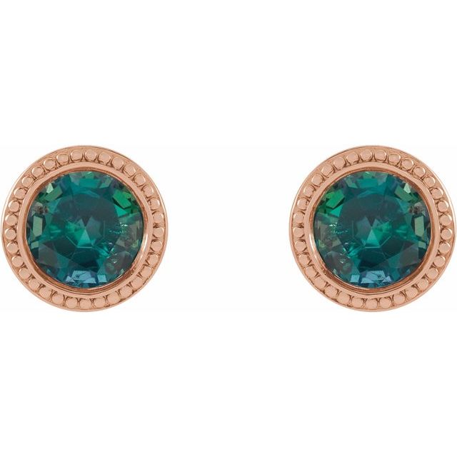 14K Yellow Gold|Natural Blue Zircon|3 mm