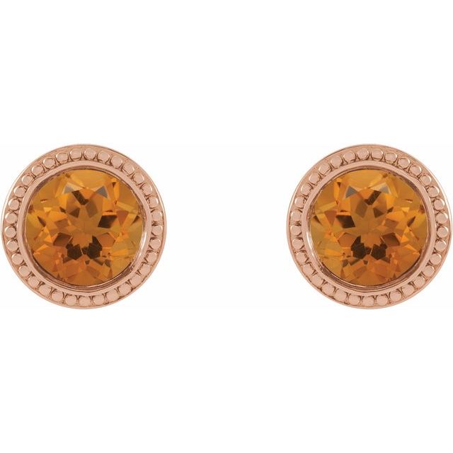 14K Yellow Gold|Natural Blue Zircon|3 mm