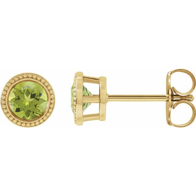 14K Yellow Gold|Natural Blue Zircon|3 mm