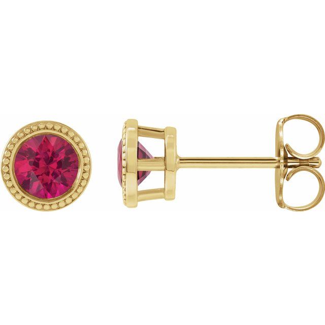 14K Yellow Gold|Natural Blue Zircon|3 mm