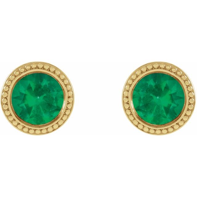 14K Yellow Gold|Natural Blue Zircon|3 mm