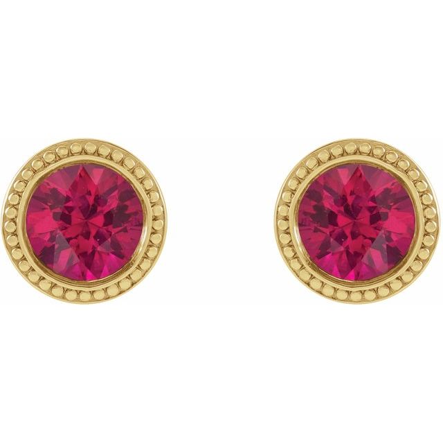 14K Yellow Gold|Natural Blue Zircon|3 mm
