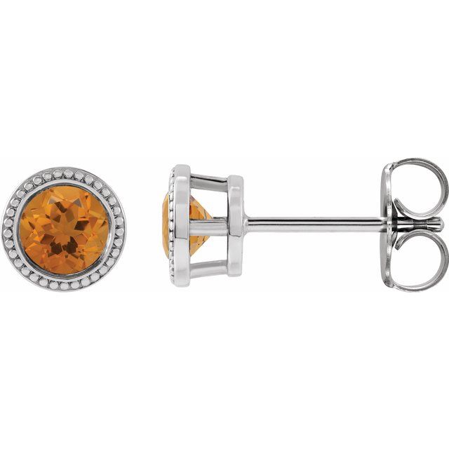14K Yellow Gold|Natural Blue Zircon|3 mm