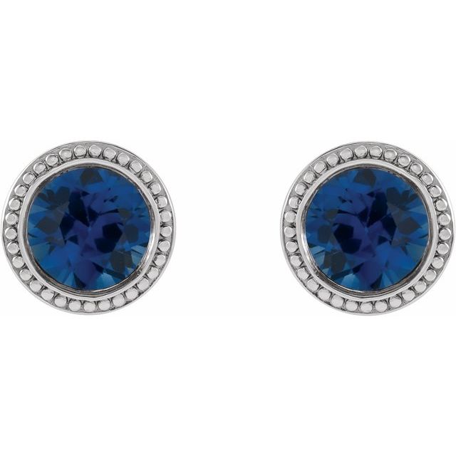 14K Yellow Gold|Natural Blue Zircon|3 mm