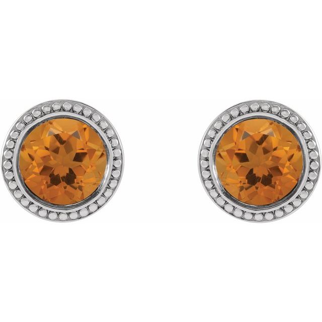 14k-white--natural-citrine-beaded-bezel-set-earrings