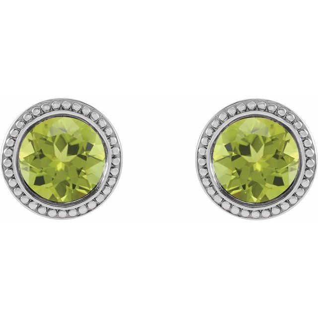 sterling-silver--natural-peridot-beaded-bezel-set-earrings