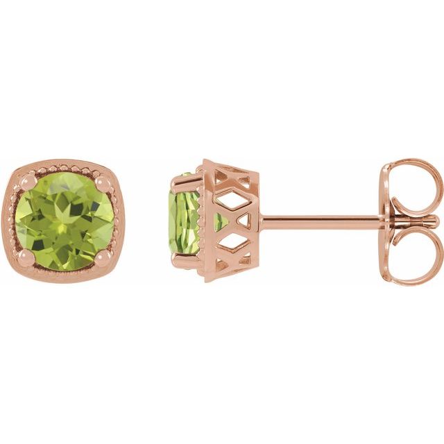 Sterling Silver|Natural Peridot|6 mm