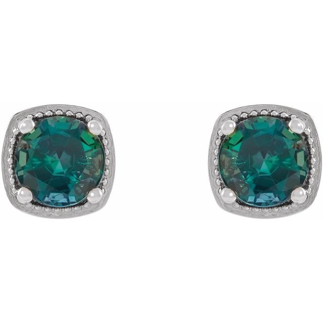 Sterling Silver|Natural Peridot|6 mm