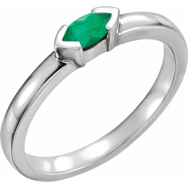 14k-white-lab-grown-emerald-family-stackable-ring