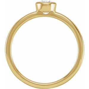 1/4 ct Lab-Grown Diamond Bezel-Set Ring