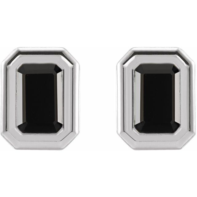 14k-white-natural-black-onyx-solitaire-earrings