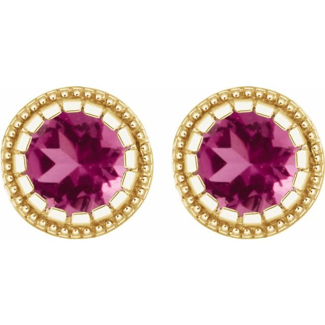 14k-yellow-natural-pink-tourmaline-stud-earrings
