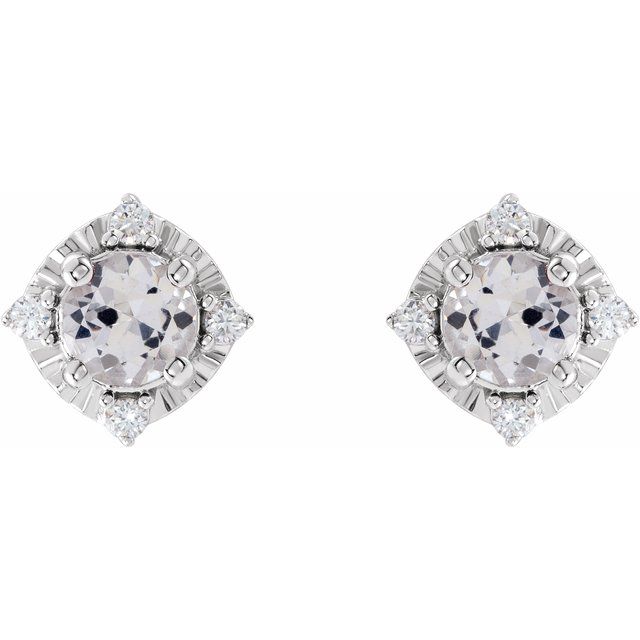 14k-white-lab-grown-white-sapphire-&-.08-ctw-natural-diamond-halo-style-earrings