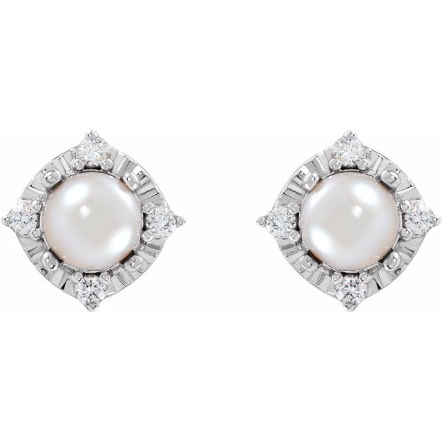 14k-white-gold-cultured-white-freshwater-pearl-&-.08-ctw-natural-diamond-halo-style-earrings