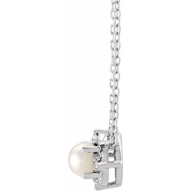 14k-white-gold-cultured-white-freshwater-pearl-&-.04-ctw-natural-diamond-halo-style-18"-necklace