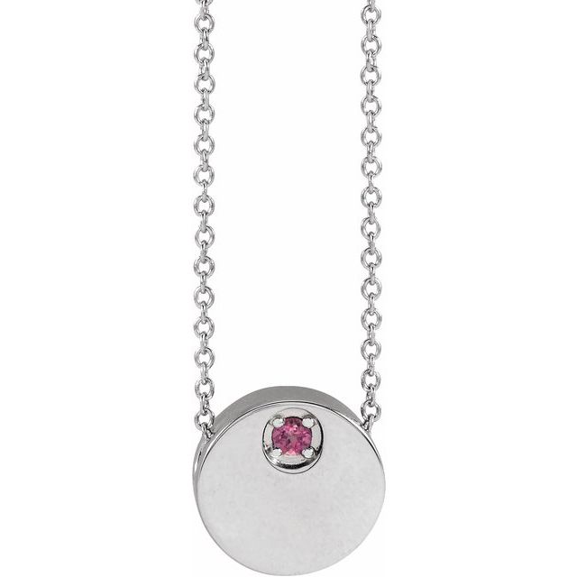 14k-white-natural-pink-tourmaline-16-18"-necklace