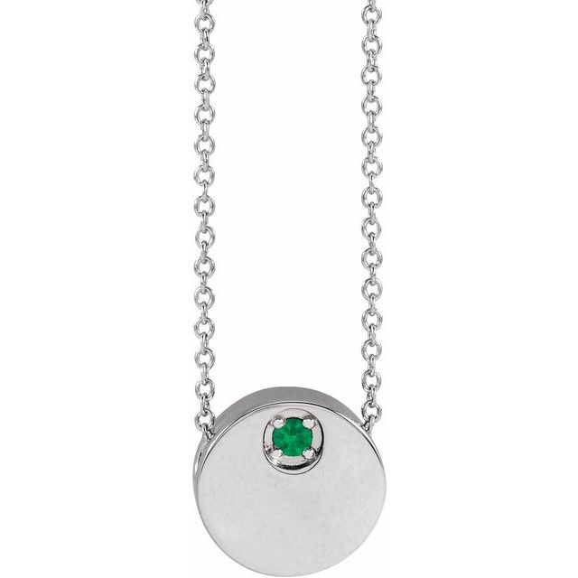 14k-white-natural-emerald-16-18"-necklace