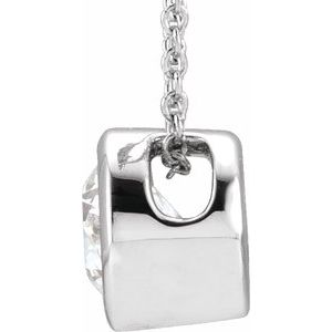 1/4 ct Lab-Grown Diamond Bezel-Set Solitaire Necklace