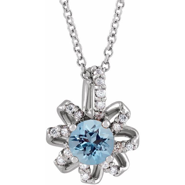 sterling-silver-natural-blue-zircon-&-.07-ctw-natural-diamond-halo-style-16-18"-necklace