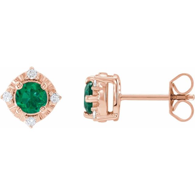 14k-rose-gold-lab-grown-emerald-4.5-mm