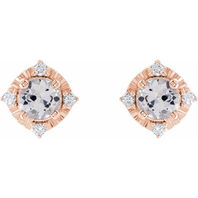 14k-rose-gold-lab-grown-white-sapphire-&-.08-ctw-natural-diamond-halo-style-earrings