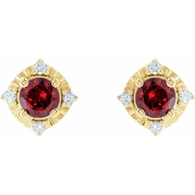 14k-yellow-natural-mozambique-garnet-&-.08-ctw-natural-diamond-halo-style-earrings