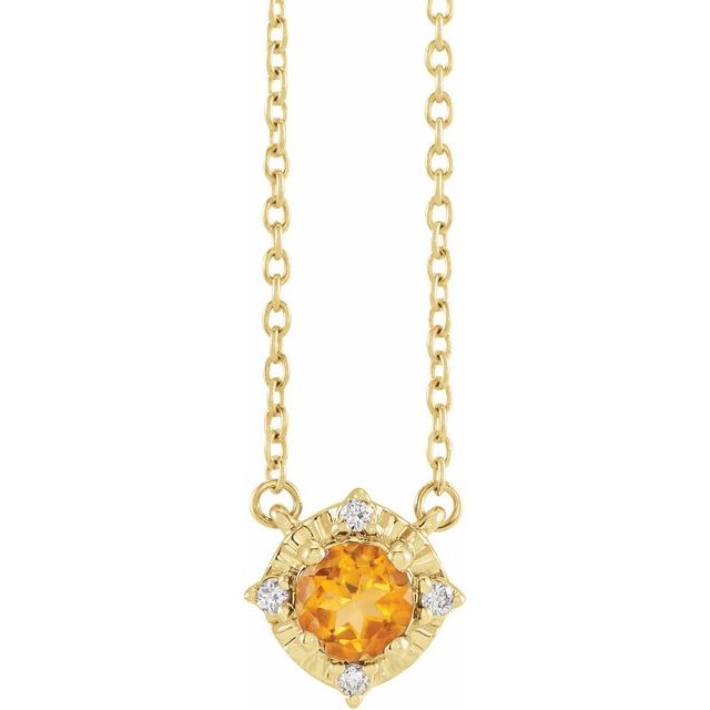 14k-yellow-natural-citrine-&-.04-ctw-natural-diamond-halo-style-18"-necklace