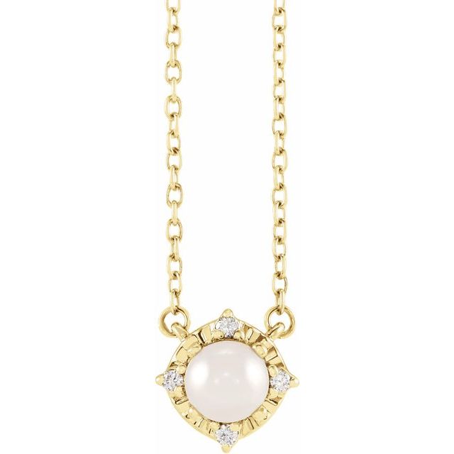 14k-yellow-cultured-white-freshwater-pearl-&-.04-ctw-natural-diamond-halo-style-18"-necklace