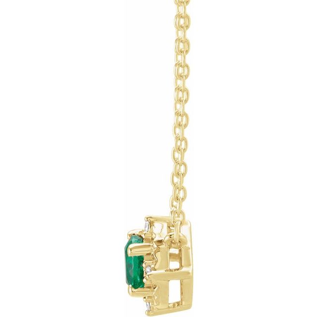 14k-yellow-gold-lab-grown-emerald-&-.04-ctw-natural-diamond-halo-style-18"-necklace